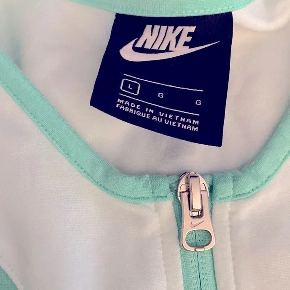 Nike sportswear zip crop and bike shorts set